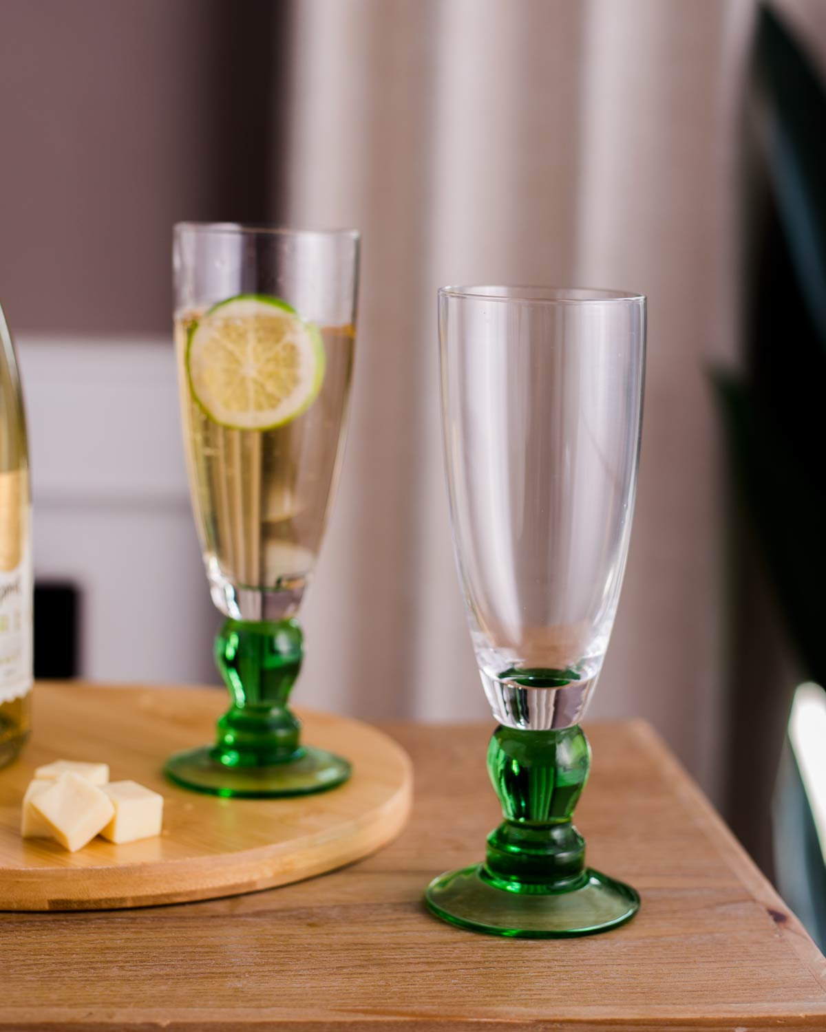 Vivolux | Swirl Green Champagnerflöte - Set von 6