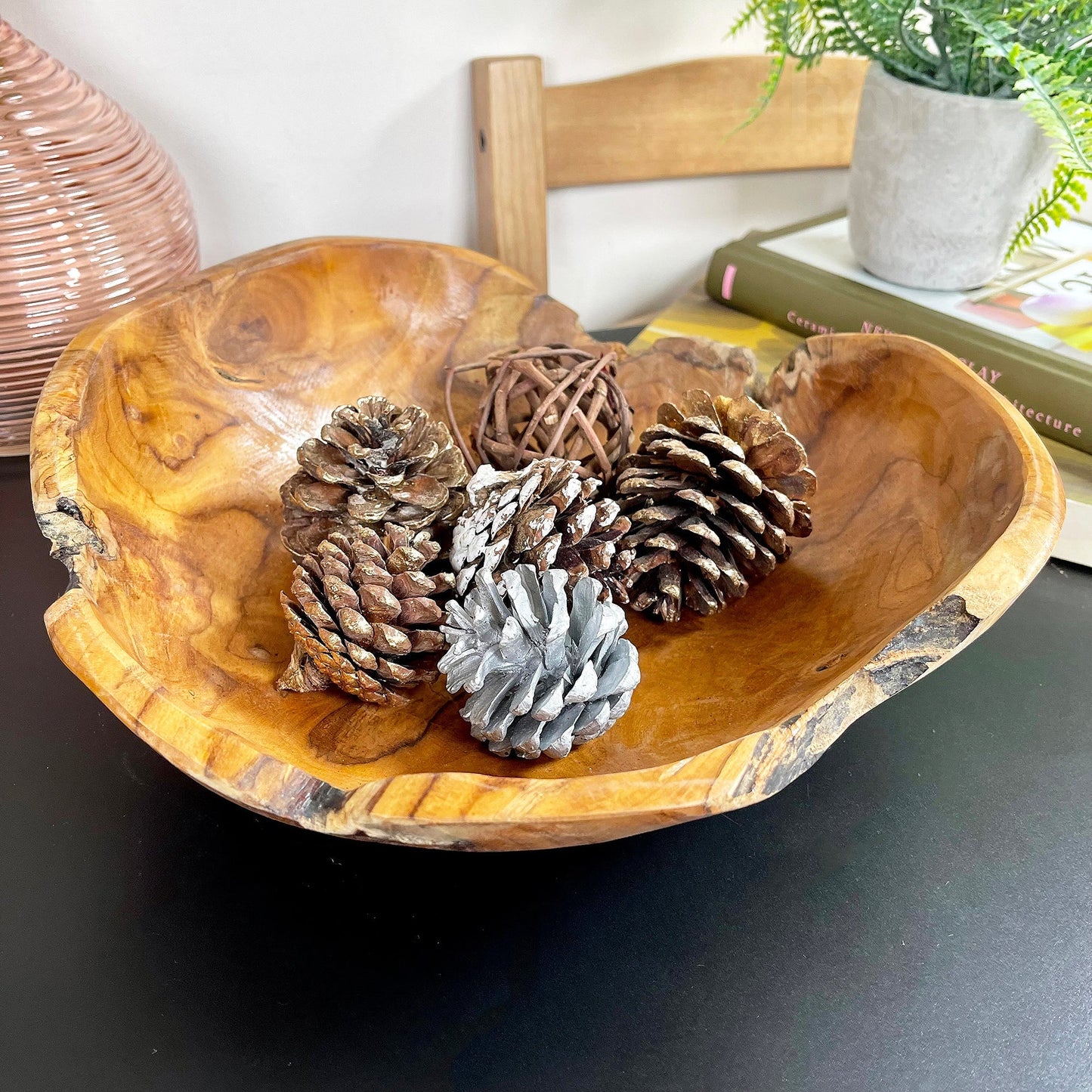 Vivolux | Teak Root Wood Decorative Bowl 30cm