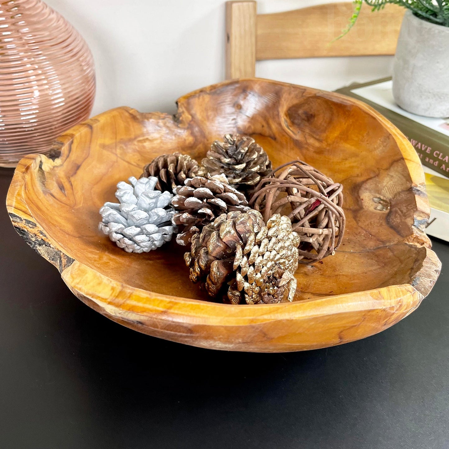 Vivolux | Teak Root Wood Decorative Bowl 30cm