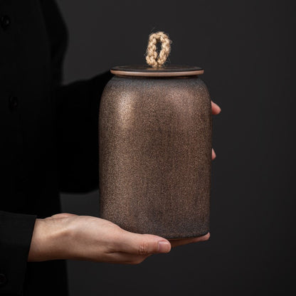 Vivolux | Japanische Teedosen aus Keramik, Retro-Steingut, luftdicht, Gong-Fu aus Keramik, für Süßigkeiten, Tee-Zeremonie-Zubehör