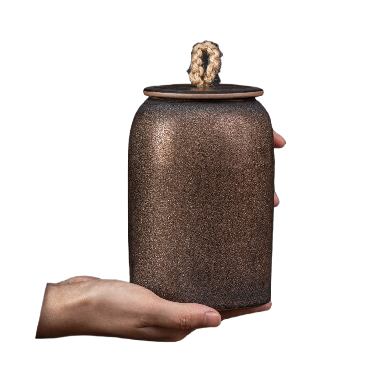 Vivolux | Japanische Teedosen aus Keramik, Retro-Steingut, luftdicht, Gong-Fu aus Keramik, für Süßigkeiten, Tee-Zeremonie-Zubehör