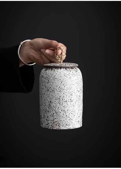 Vivolux | Japanische Teedosen aus Keramik, Retro-Steingut, luftdicht, Gong-Fu aus Keramik, für Süßigkeiten, Tee-Zeremonie-Zubehör