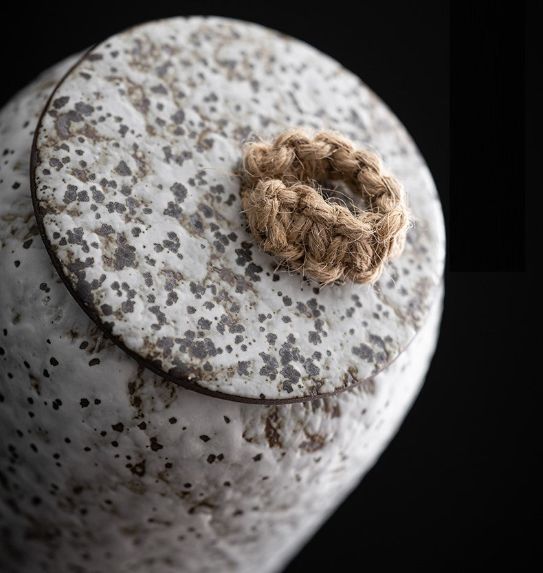 Vivolux | Japanische Teedosen aus Keramik, Retro-Steingut, luftdicht, Gong-Fu aus Keramik, für Süßigkeiten, Tee-Zeremonie-Zubehör