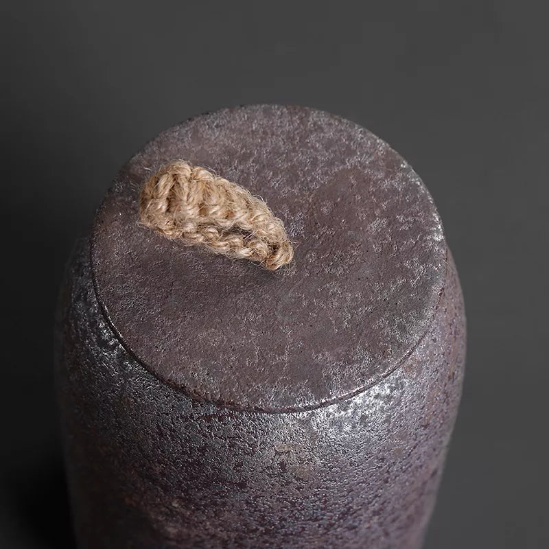 Vivolux | Japanische Teedosen aus Keramik, Retro-Steingut, luftdicht, Gong-Fu aus Keramik, für Süßigkeiten, Tee-Zeremonie-Zubehör