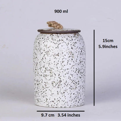 Vivolux | Japanische Teedosen aus Keramik, Retro-Steingut, luftdicht, Gong-Fu aus Keramik, für Süßigkeiten, Tee-Zeremonie-Zubehör