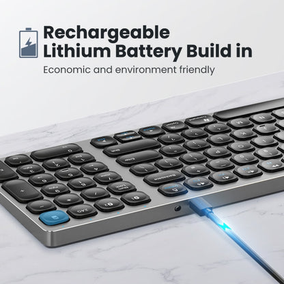 Vivolux | K4500 Kabellose Bluetooth-Tastatur + Drei-Modi Ladegeräuschloser Maus-Set