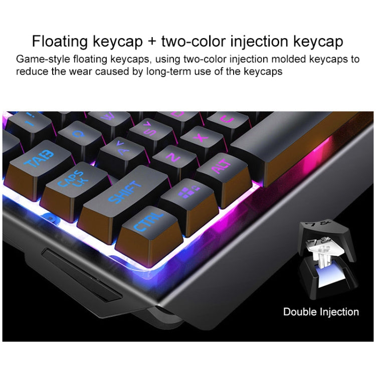 Vivolux | YINDIAO V2 Silent Mechanical Feel Gaming Tastatur Maus Set (Schwarz)