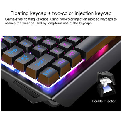 Vivolux | YINDIAO V2 Silent Mechanical Feel Gaming Tastatur Maus Set (Schwarz)