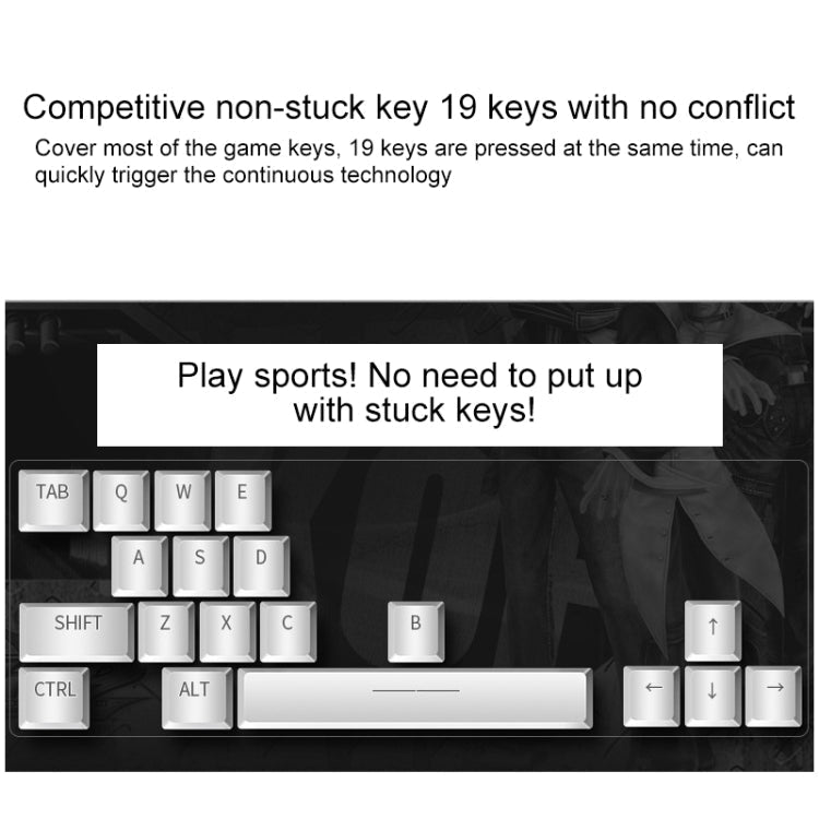 Vivolux | YINDIAO V2 Silent Mechanical Feel Gaming Tastatur Maus Set (Schwarz)