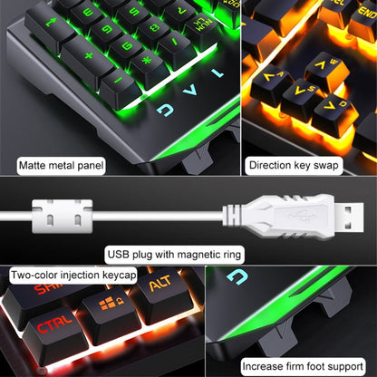 Vivolux | YINDIAO V2 Silent Mechanical Feel Gaming Tastatur Maus Set (Schwarz)