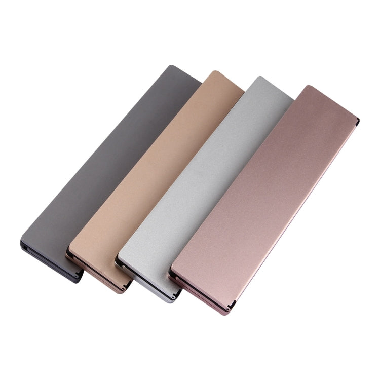 Vivolux | F18 Ultra-slim Wiederaufladbare Tragbare 58 Tasten Bluetooth Kabellose Tastatur mit Halter (Gold)