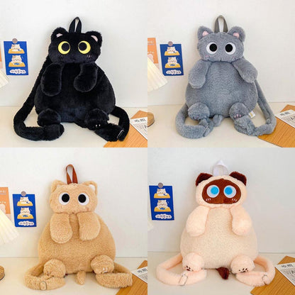 Vivolux | Niedlicher Katzen-Rucksack aus Plüsch