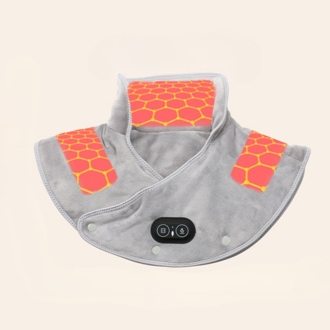 Vivolux | Elektrische Decke mit Heizung und Vibrationen – Ergonomische Decke für Nacken und Schultern