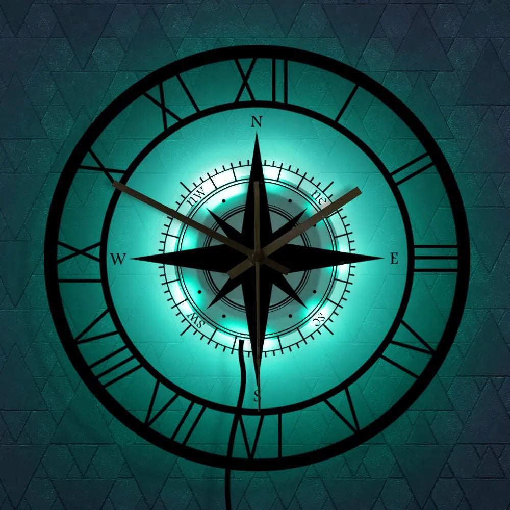 Vivolux | DirectionalChart - Nautischer Kompass Wanduhr