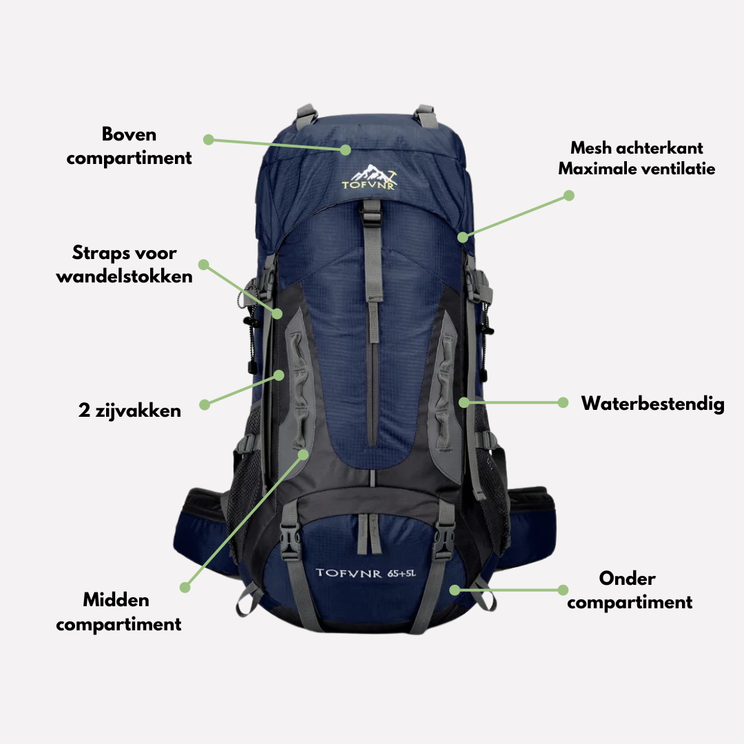 Wasserdichter 65L Outdoor-Rucksack