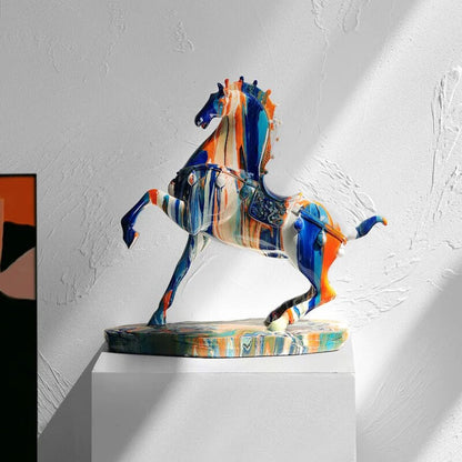 Vivolux | Kunst Bunte Stier-Skulptur