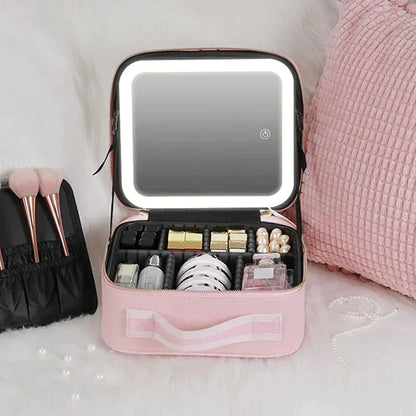 LED Spiegel Make-up Tasche