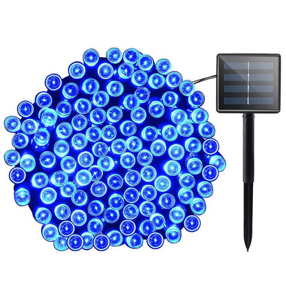 Vivolux | 200 LEDs Outdoor-Wasserdichte Weihnachtsfestdekoration Solar Lampen Lichterkette, Länge: 22m(Blaue)