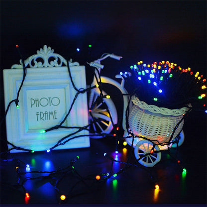 Vivolux | 200 LEDs Outdoor-Wasserdichte Weihnachtsfestdekoration Solar Lampen Lichterkette, Länge: 22m(Blaue)