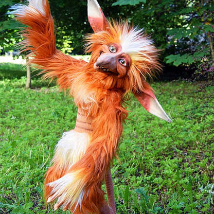 Vivolux | Labyrinth Plüschpuppe Maze-Wurm Rote Haarige Große Mund Monster Tier Plüschpuppe Spielzeug Süß Lustiges Geschenk Plüschpuppe Wohnkultur