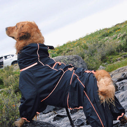 Große Hund Outdoor Jacke Wasserdicht Verstellbarer Hund Regenmantel