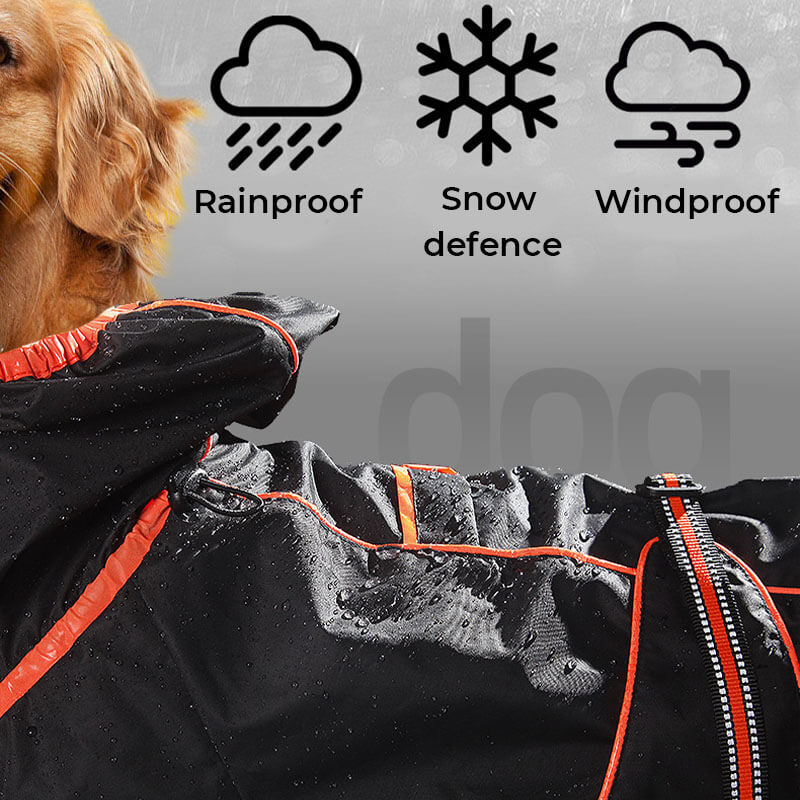 Große Hund Outdoor Jacke Wasserdicht Verstellbarer Hund Regenmantel