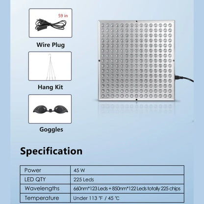 Rotes Licht Therapiepanel | Stimuliert Zellreparatur & Verbesserung der Hautelastizität | Entdecken Sie die Magie des roten Lichts