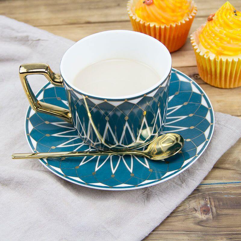 Vivolux | Quadratische A Retro-Muster Kaffeetasse