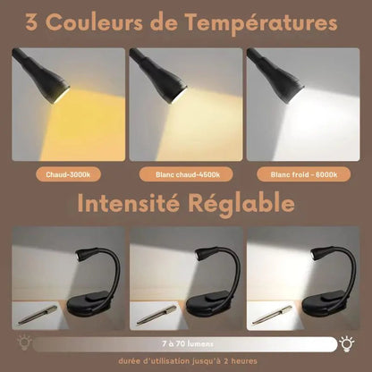 Vivolux | Leseleuchte Buchklemme Wiederaufladbar