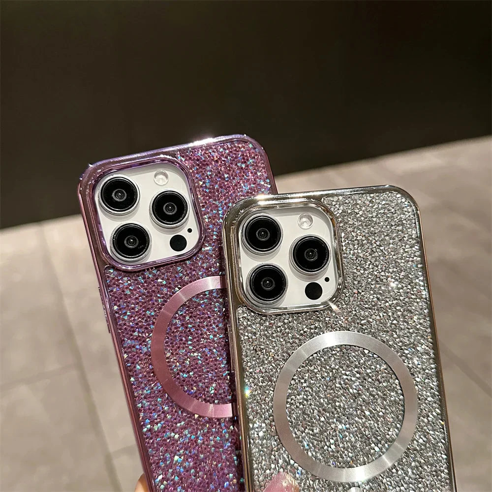 Bling Glitter Magnetische Hülle Für iPhone