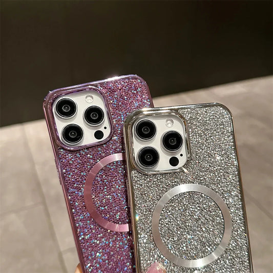 Bling Glitter Magnetische Hülle Für iPhone