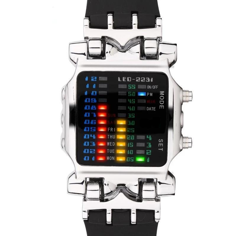 Vivolux | Luxusuhren Herren Mode Gummiarmband LED Digitale Uhr Herren Wasserdichte Sport Militäruhren Relogios Masculino