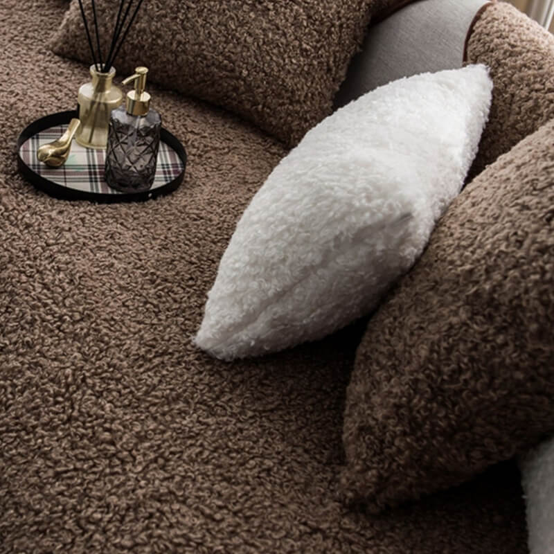 Vivolux | Luxus Warmes Fleece Möbel Schutzmatte Rutschfeste Sofa Abdeckung