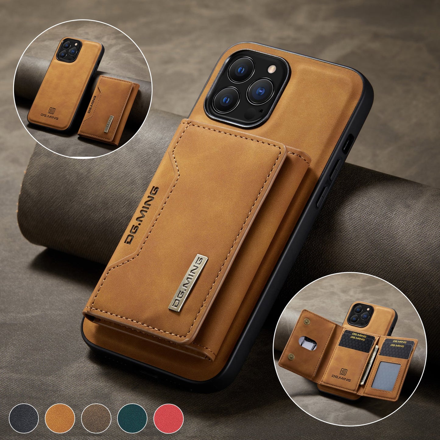 Vivolux | 2 in 1 abnehmbares Leder Wallet Case für iPhone