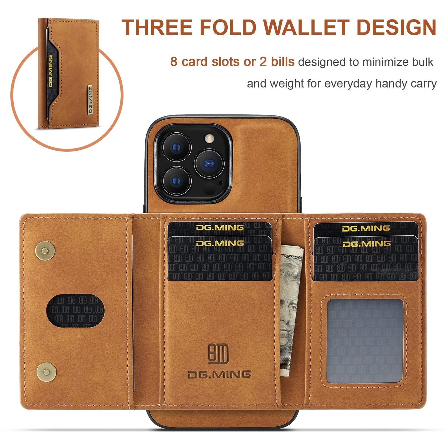 Vivolux | 2 in 1 abnehmbares Leder Wallet Case für iPhone