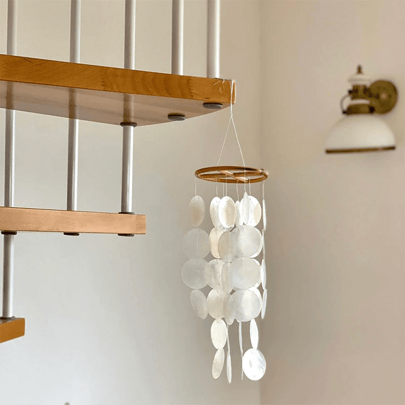 Vivolux | ShellDreams Handgefertigtes Babyzimmer Windspiel | Muschel-Mobile | Beruhigende Klänge