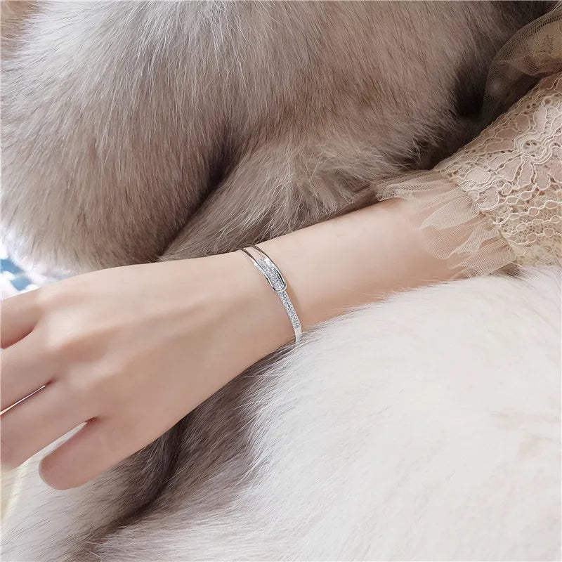 Vivolux | Offenes Armband aus 925er-Sterlingsilber mit Zirkonia