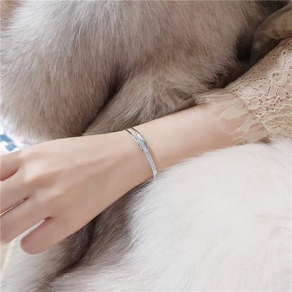 Vivolux | Offenes Armband aus 925er-Sterlingsilber mit Zirkonia