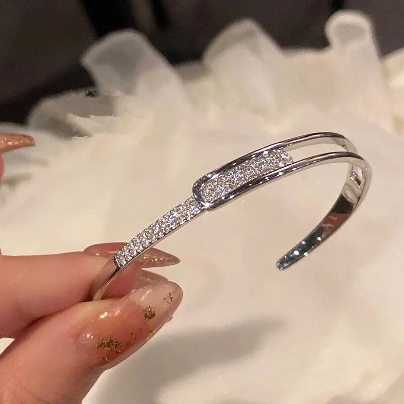 Vivolux | Offenes Armband aus 925er-Sterlingsilber mit Zirkonia