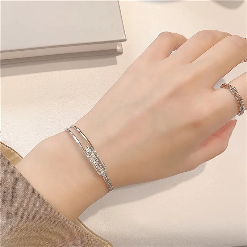 Vivolux | Offenes Armband aus 925er-Sterlingsilber mit Zirkonia