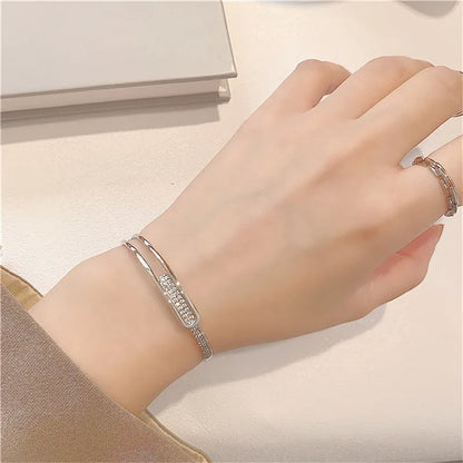 Vivolux | Offenes Armband aus 925er-Sterlingsilber mit Zirkonia