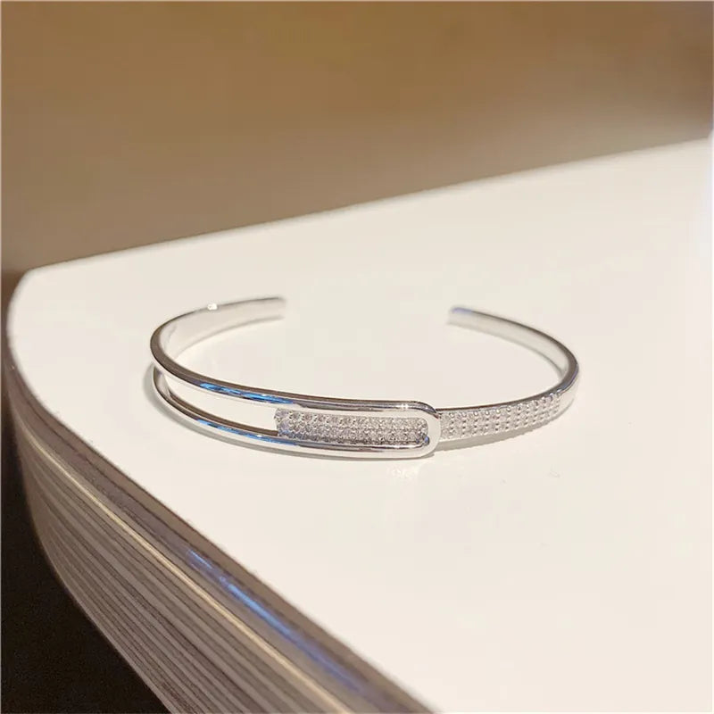 Vivolux | Offenes Armband aus 925er-Sterlingsilber mit Zirkonia