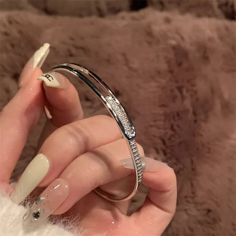 Vivolux | Offenes Armband aus 925er-Sterlingsilber mit Zirkonia