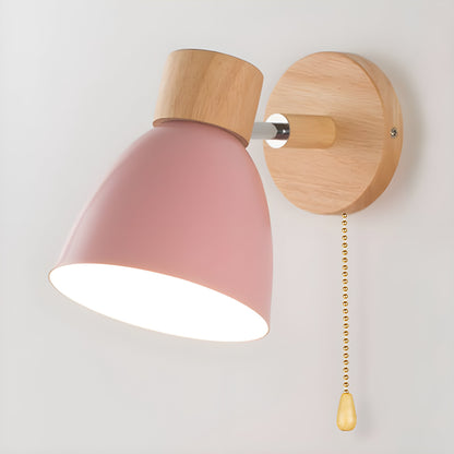 Vivolux | Holz Nordische Wandlampe mit Schalter für das Schlafzimmer