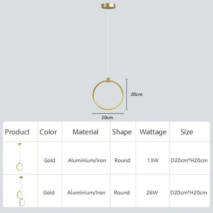 Vivolux | Elegante Doppelte Ring Hängeleuchte | DuoGlow