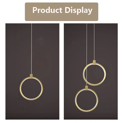 Vivolux | Elegante Doppelte Ring Hängeleuchte | DuoGlow