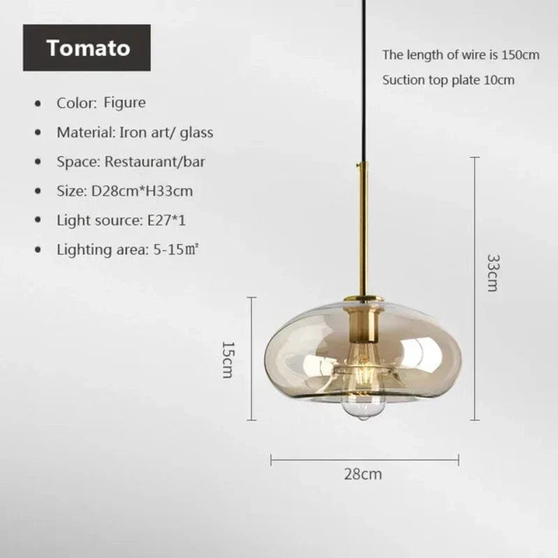 Vivolux | NordicGlas - Moderne Skandinavische Glas Hängeleuchte für Esszimmer und Wohnzimmer