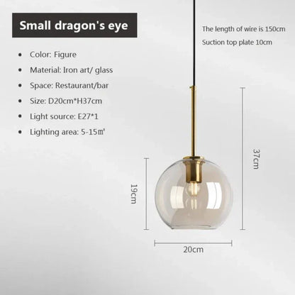 Vivolux | NordicGlas - Moderne Skandinavische Glas Hängeleuchte für Esszimmer und Wohnzimmer