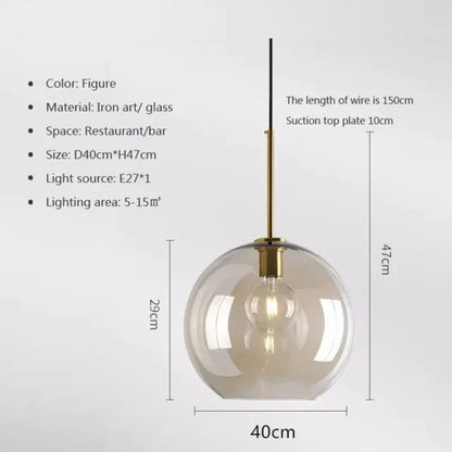 Vivolux | NordicGlas - Moderne Skandinavische Glas Hängeleuchte für Esszimmer und Wohnzimmer