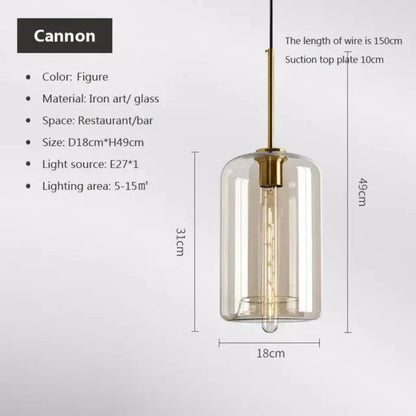 Vivolux | NordicGlas - Moderne Skandinavische Glas Hängeleuchte für Esszimmer und Wohnzimmer